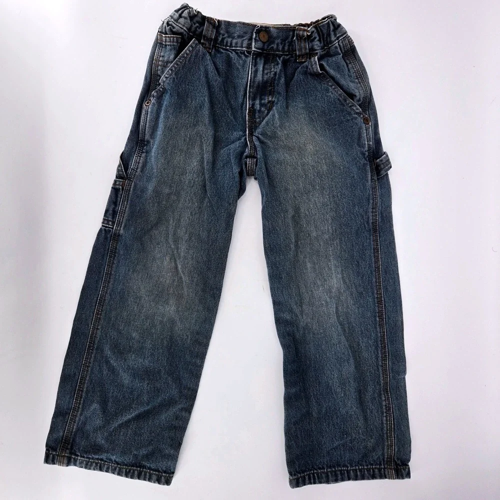 The Children's Place Carpenter Jeans Boys Size 6 Denim Y2K Wide Leg Vintage